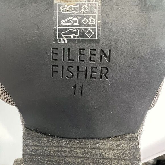 Eileen Fisher Womens Size 11 Gray Suede Hilly Wedge d'Orsay Pump - Picture 8 of 8